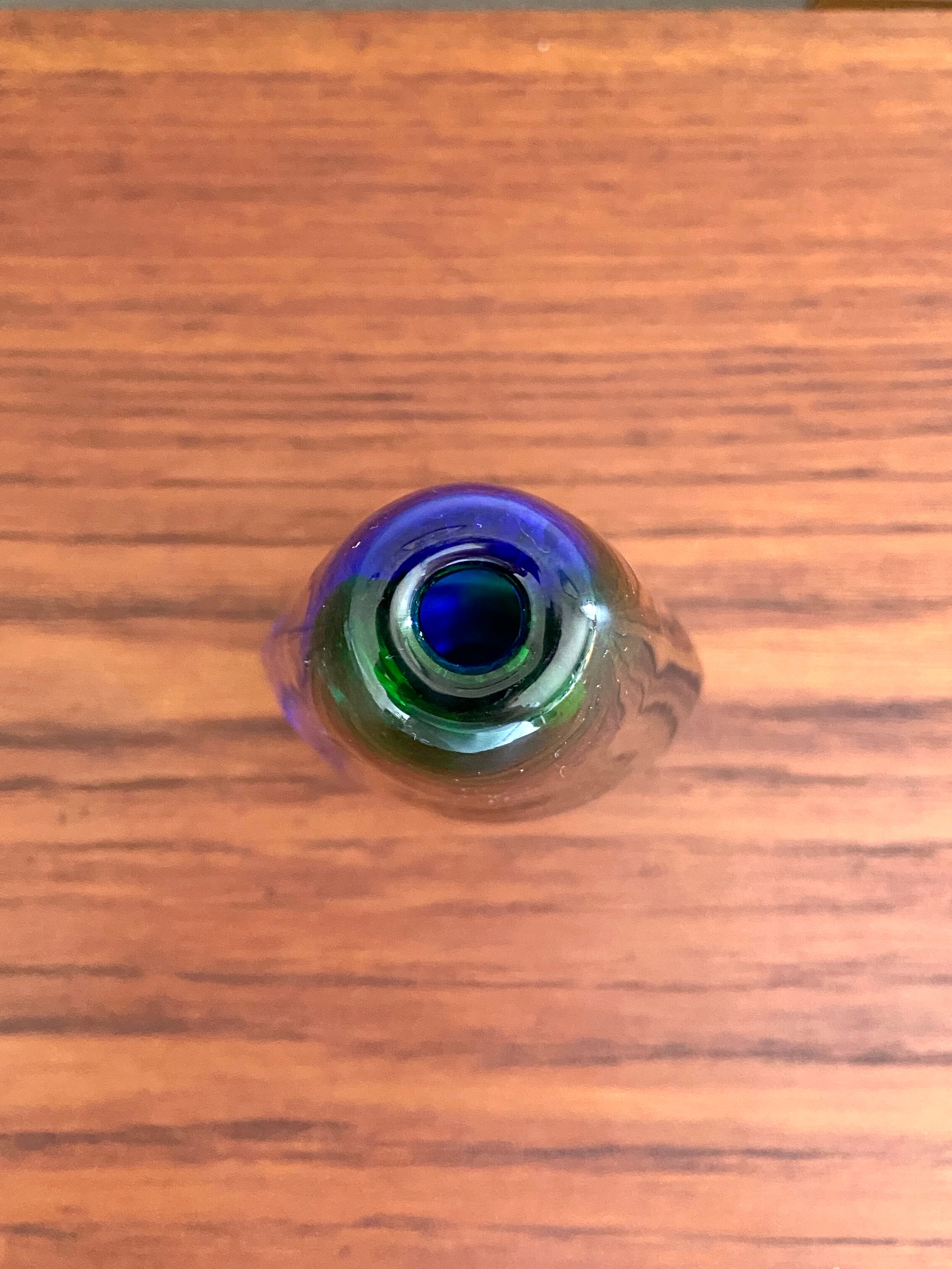 Blue and green murano vase