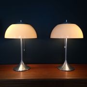 Duo of vintage lamps foot tulip Unilux 1970s