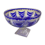 Dish Bohemian crystal two-tone