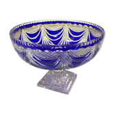 Dish Bohemian crystal two-tone