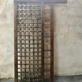 Carved wooden headboard