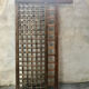 Carved wooden headboard
