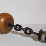 Duo de bougeoirs brutalistes Art-populaire années 50