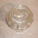Sucrier de table en verre moulé transparent art déco