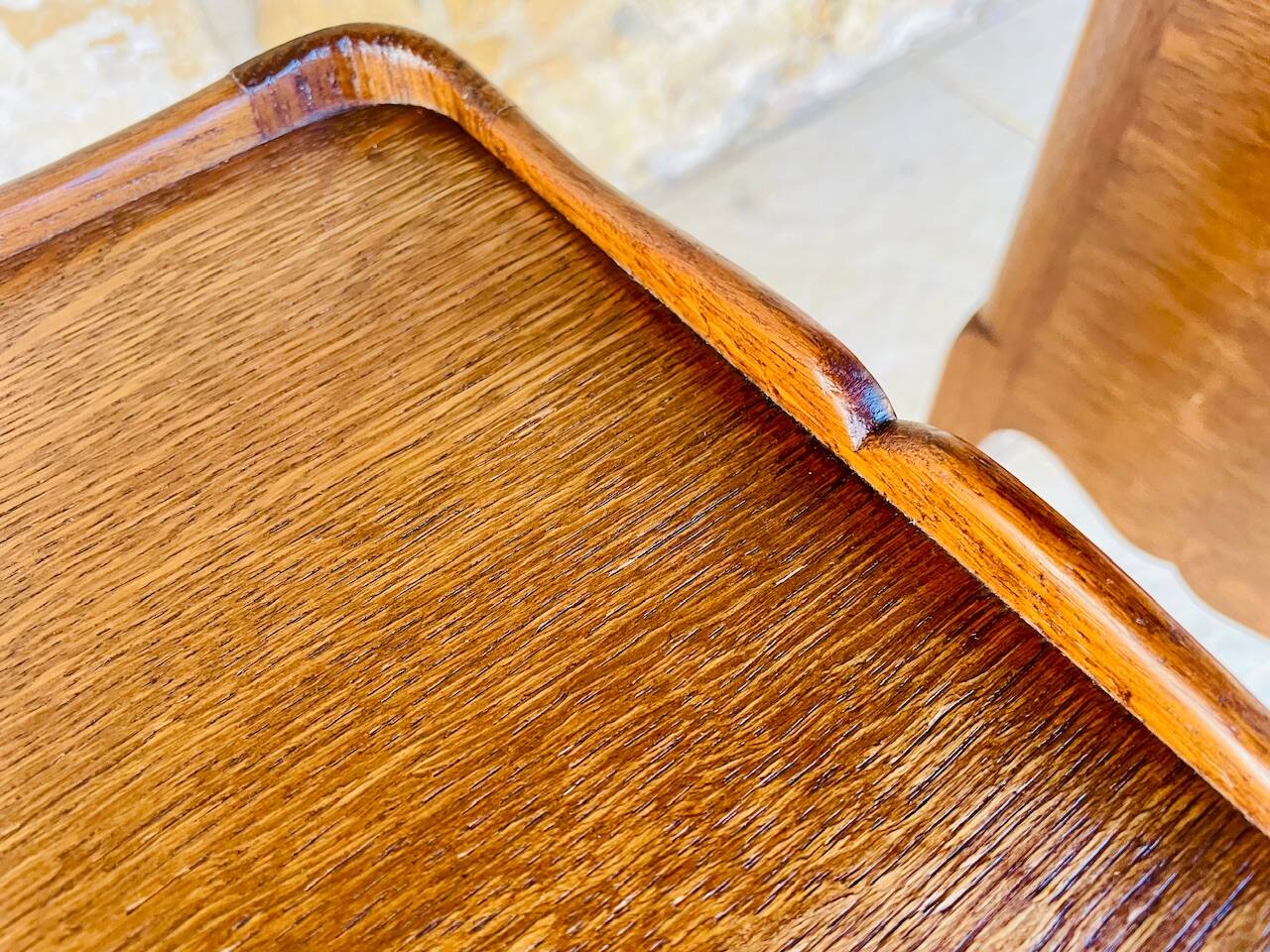 Pair of Louis XV style bedside tables in oak