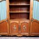 Louis XV style bookcase in marquetry and fine wood circa 1850