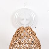 White Rattan Wall Sconce Lamp
