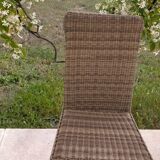 Chaise en osier et rotin
