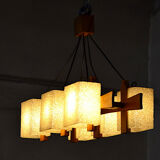 Scandinavian chandelier 6 lights 1960