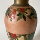 Large enamelled brass vase