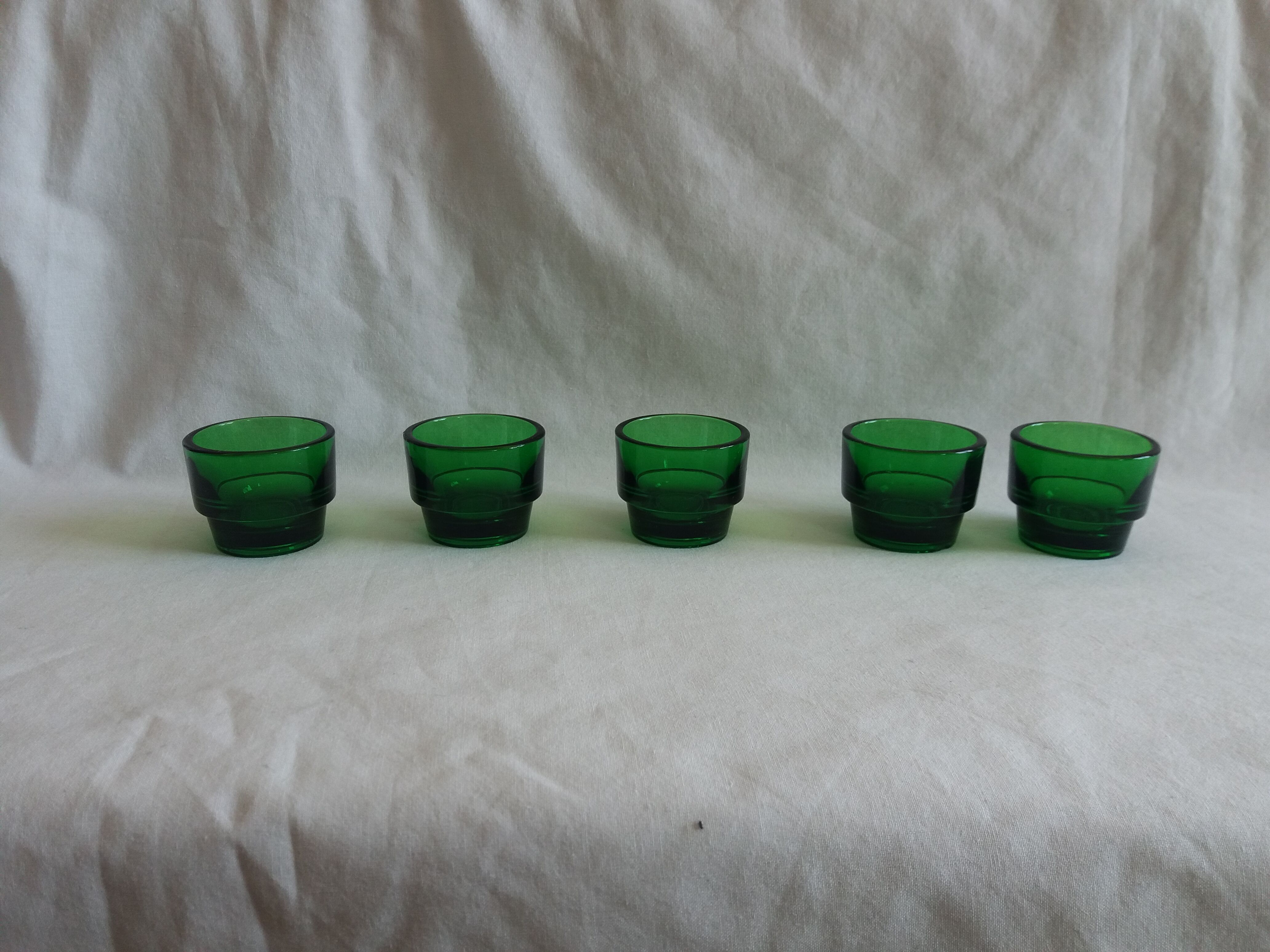 Set of 5 glass shells