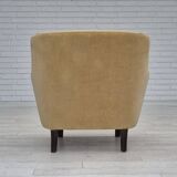 1970s, Danish lounge chair, original condition, furniture velour.