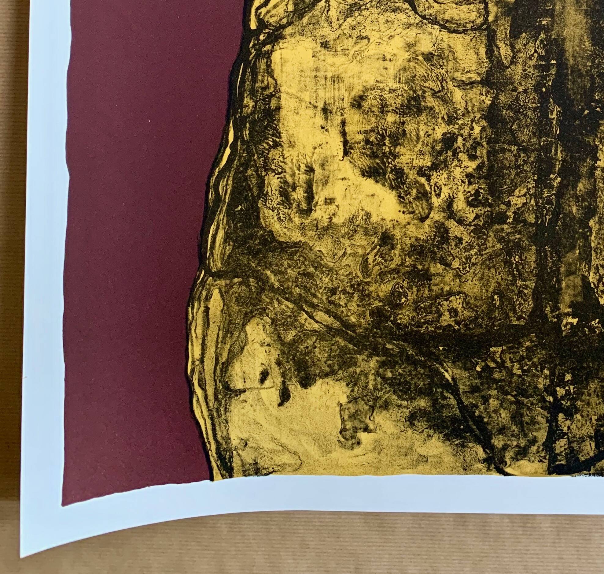 Original lithograph – "Study of the Human Body," attributed to Maurice