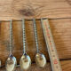 Set of 5 silver-plated moka/café spoons – Geometric pattern Ar