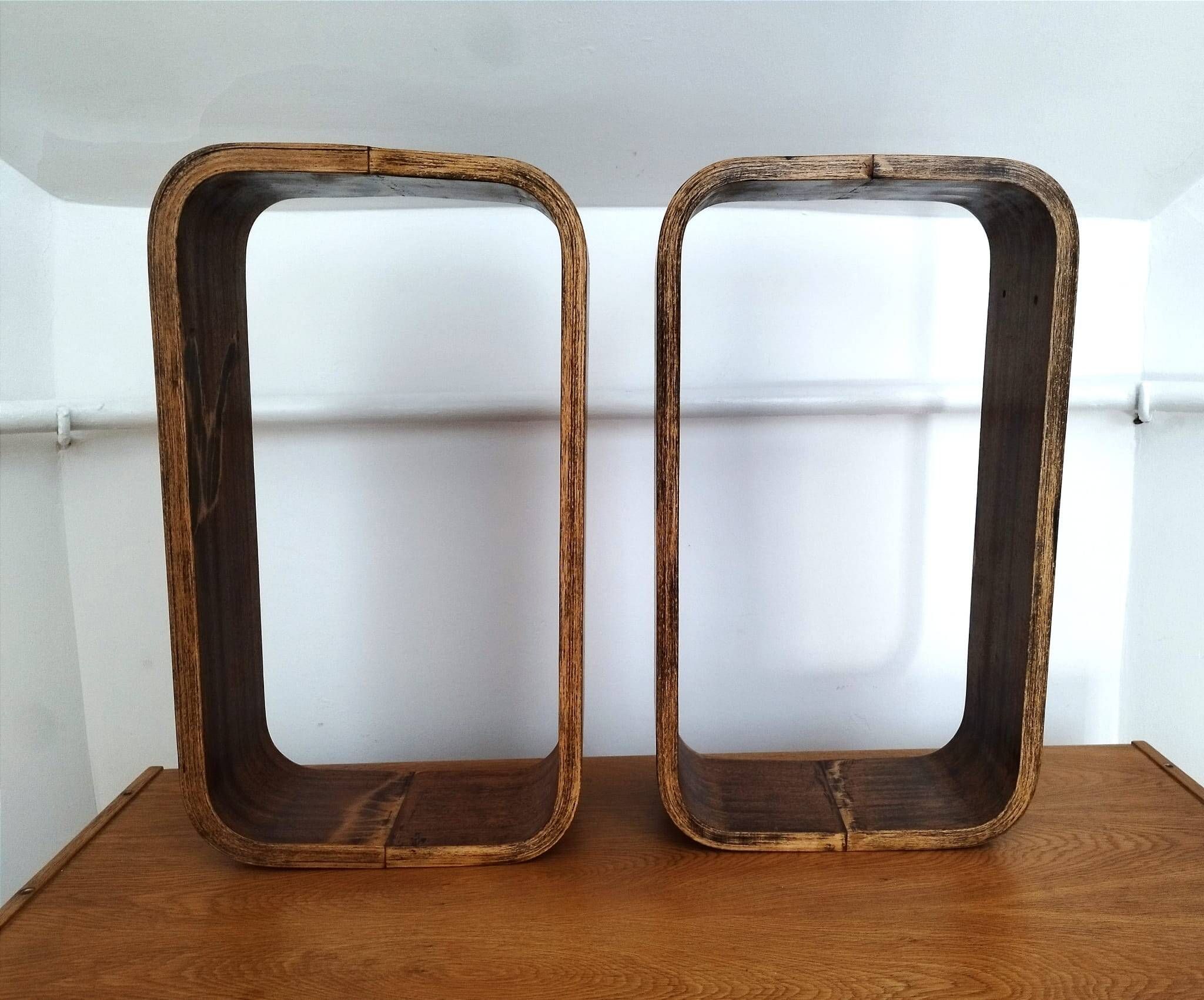Czech Decorative Shelves attributed to Ludvik Volak , 1960s, Set of 3