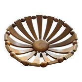 Coupe à fruits art déco en bois d’olivier