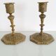 Pair of gilt bronze candlesticks signed Alfred Daubrée, Napoleon III