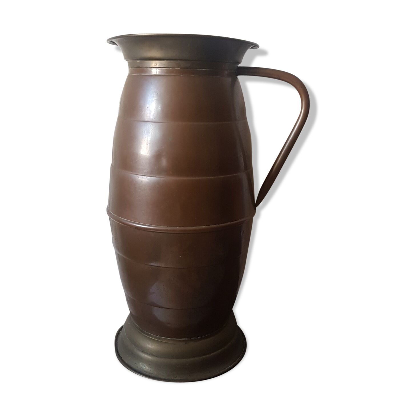 Copper and brass jar