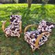 Pair of Art Deco cowhide armchairs
