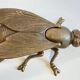Vintage fly ashtray in patinated metal