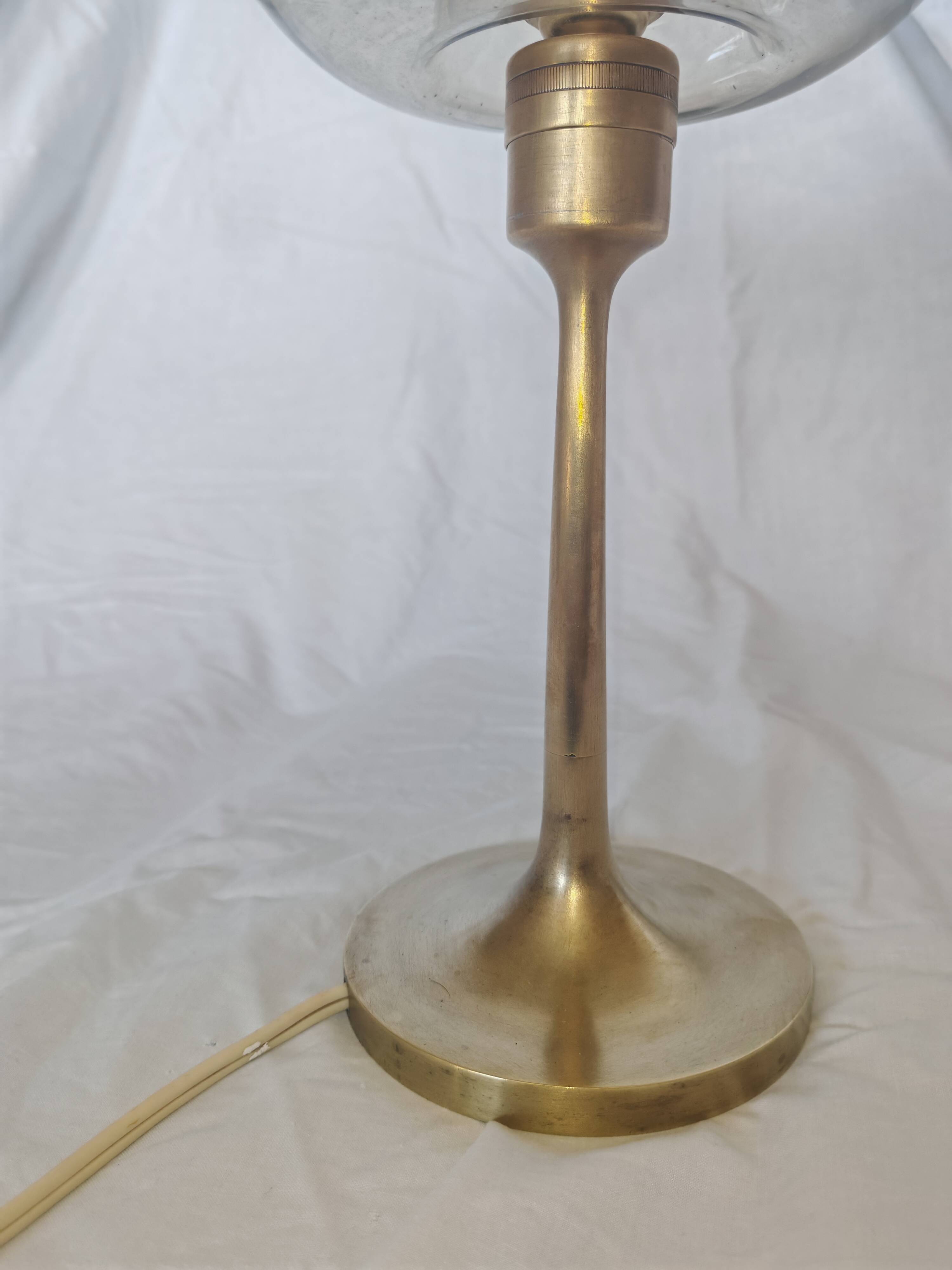 Sciolari style brass and glass lamp, 1970