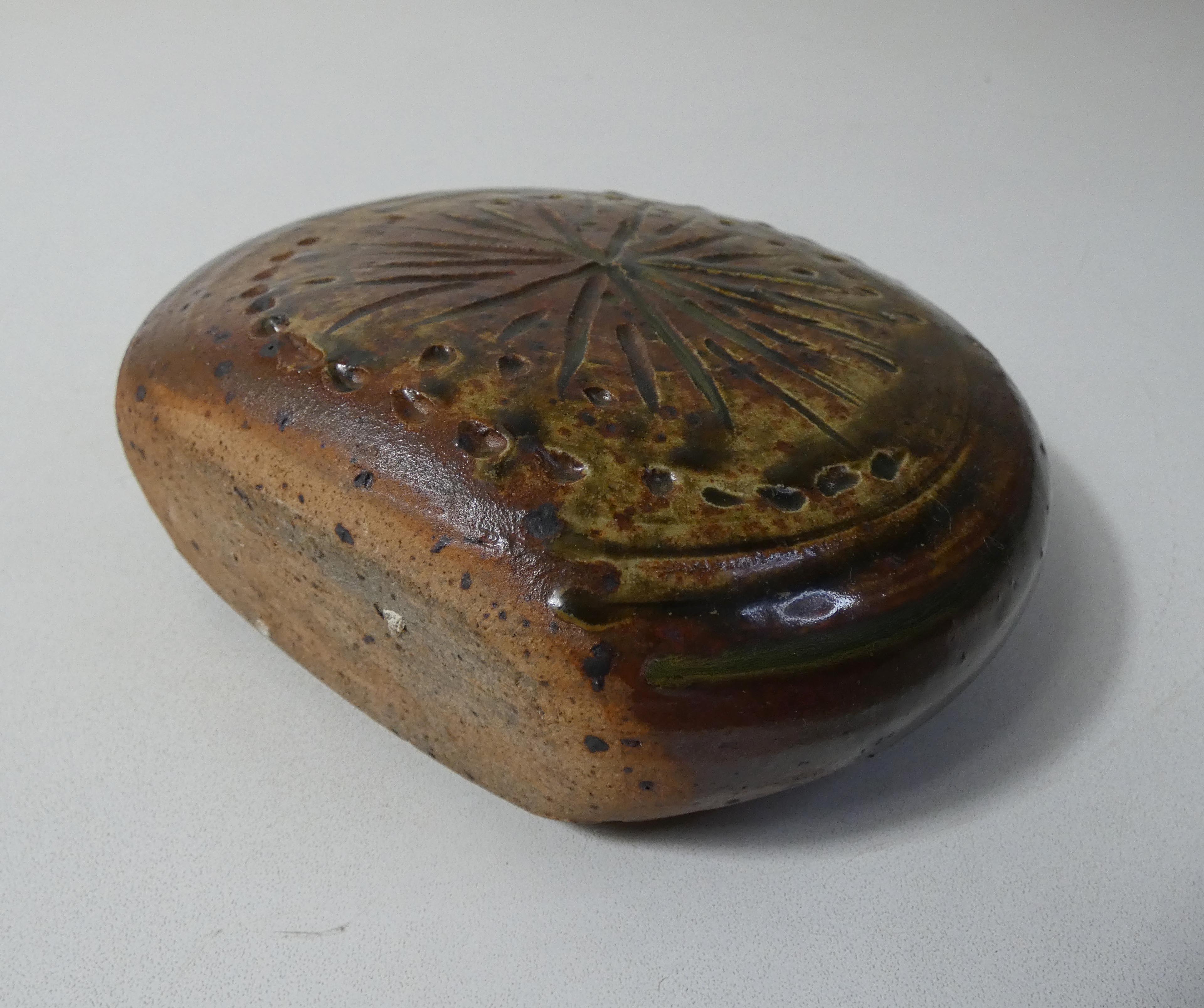 Bouquet stoneware wall vase signed jb