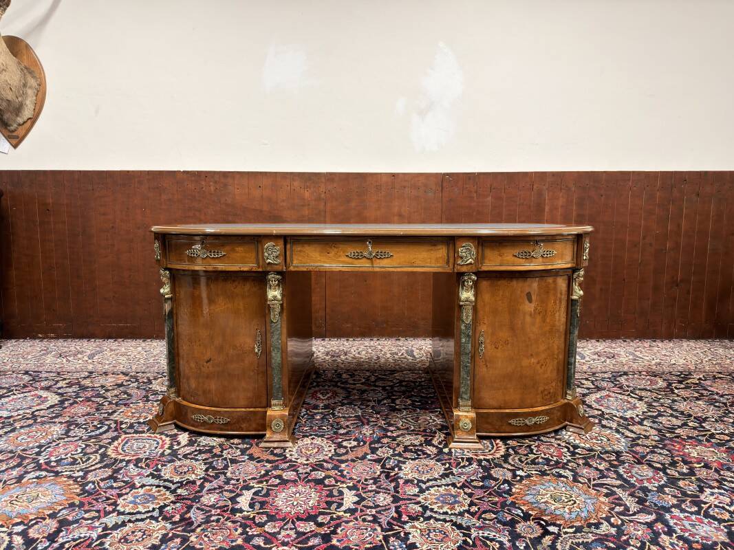 Antique French Louis XIV Oval Writing Desk