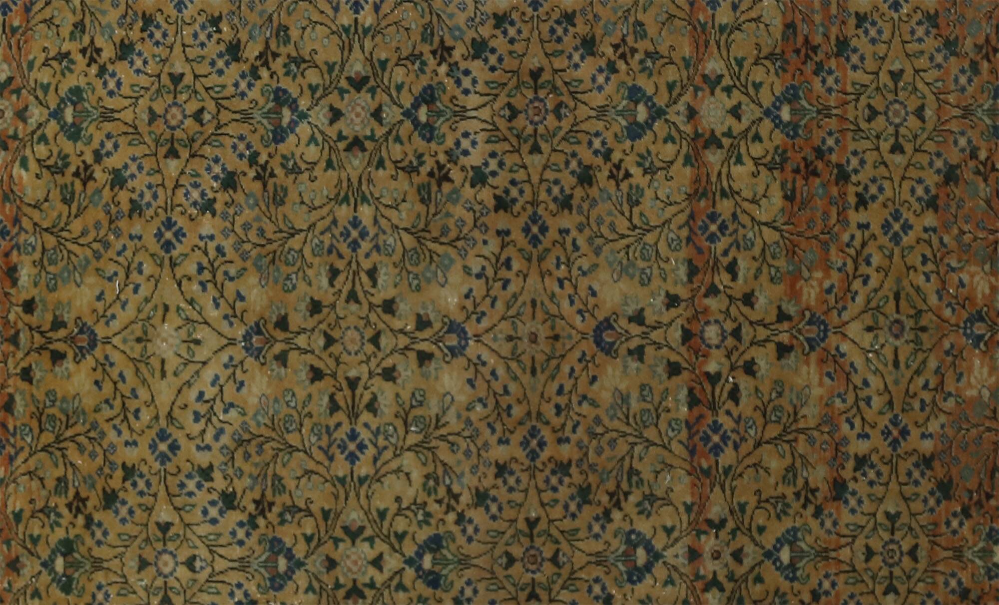 Tapis Oushak Vintage à Motifs Floraux – Laine 100 % – 290 × 191 cm