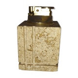 travertine and brass lighter 1960 1970 italy