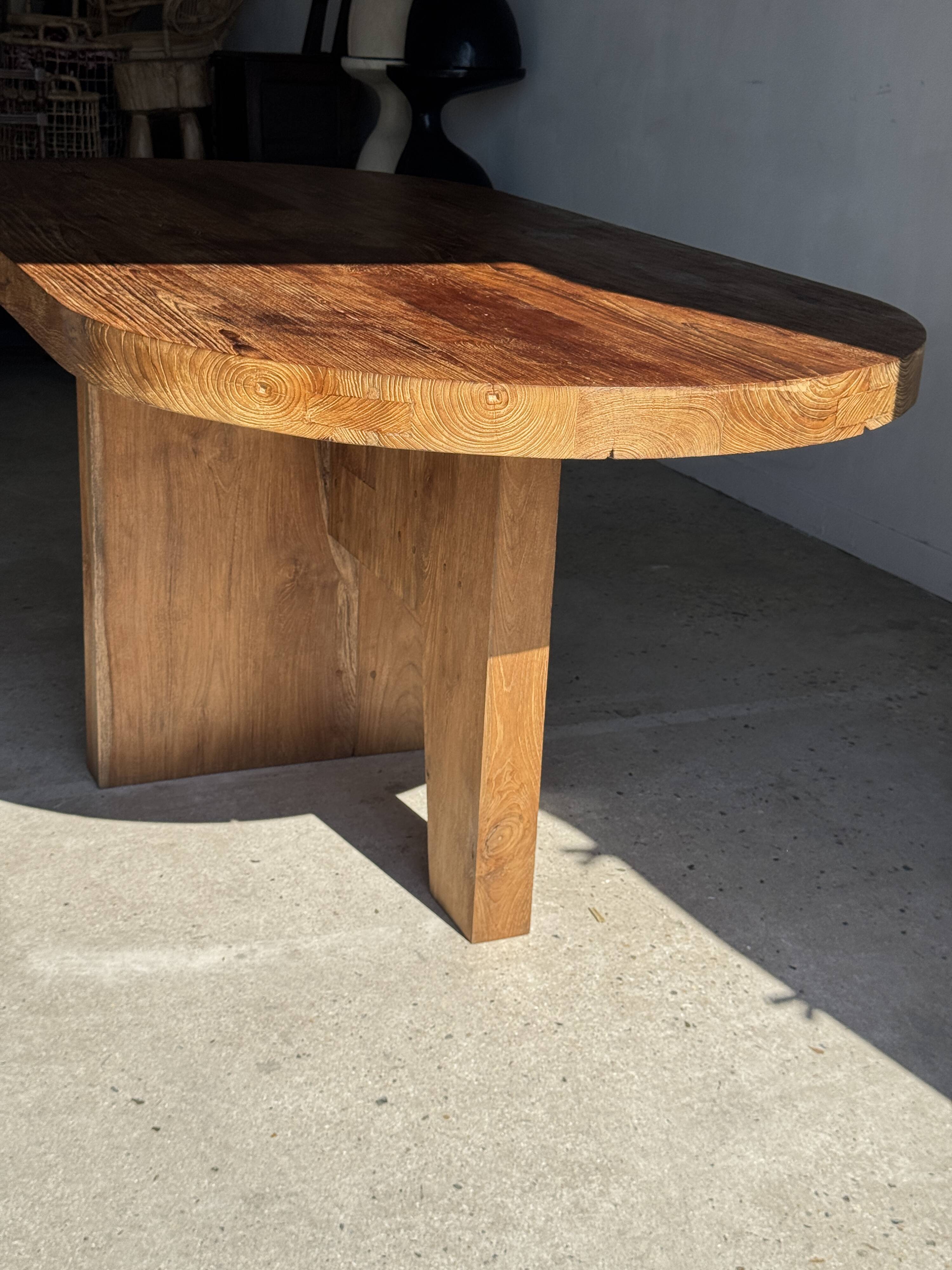 Immense solid teak table 2.10m x 1m