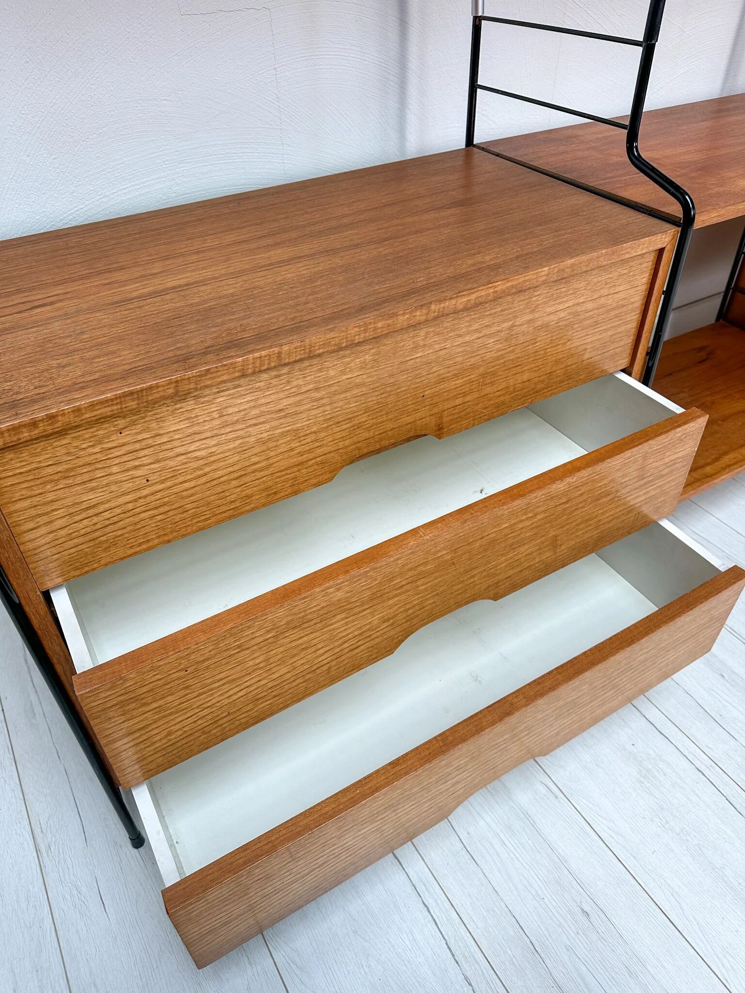 1960s Vintage Freestanding Walnut Shelving System by WHB