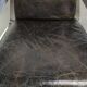 Industrial Aviator design armchair in cowhide finished with aluminium