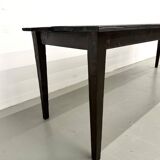 Large 1950s Farm Table in Burnt Wood (Shou Sugi Ban) – L245 cm