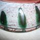 Frying pan with fat lava and ceramic fish decor