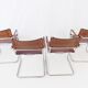 Matteo Grassi MG5 set of 4 leather cantilever chairs