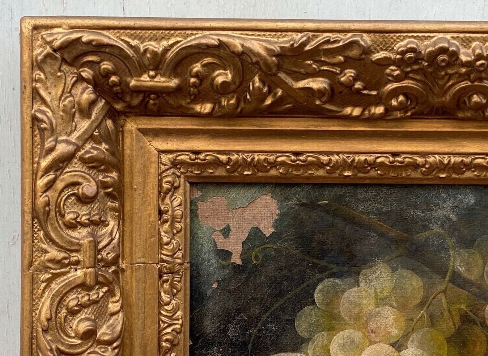 Still life by joseph eugene gilbault 85 peaches and bunches of grapes