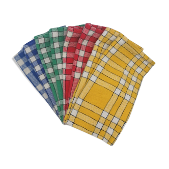 Huit serviettes de table vintage