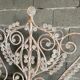 Headboard in rattan peacock white patinated for bed 90cm