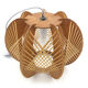 Scandinavian suspension of the 60s in raffia and wood