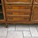 Wooden sideboard with 5 doors and 3 drawers, 2 glass doors.