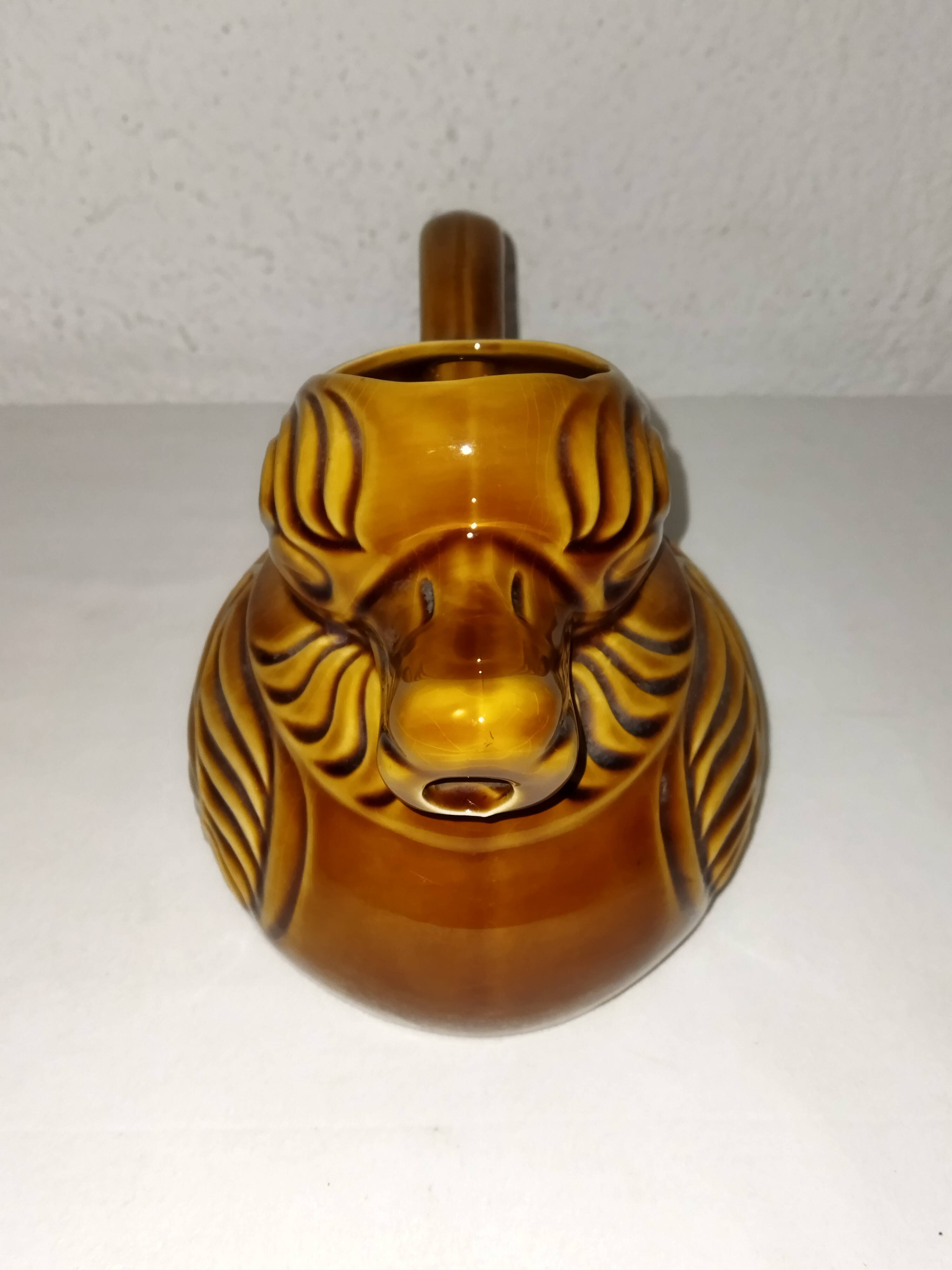 Vintage zoomorphic table pitcher sarreguemines