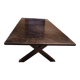 large table without chairs