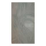Designer engraved glass headboard