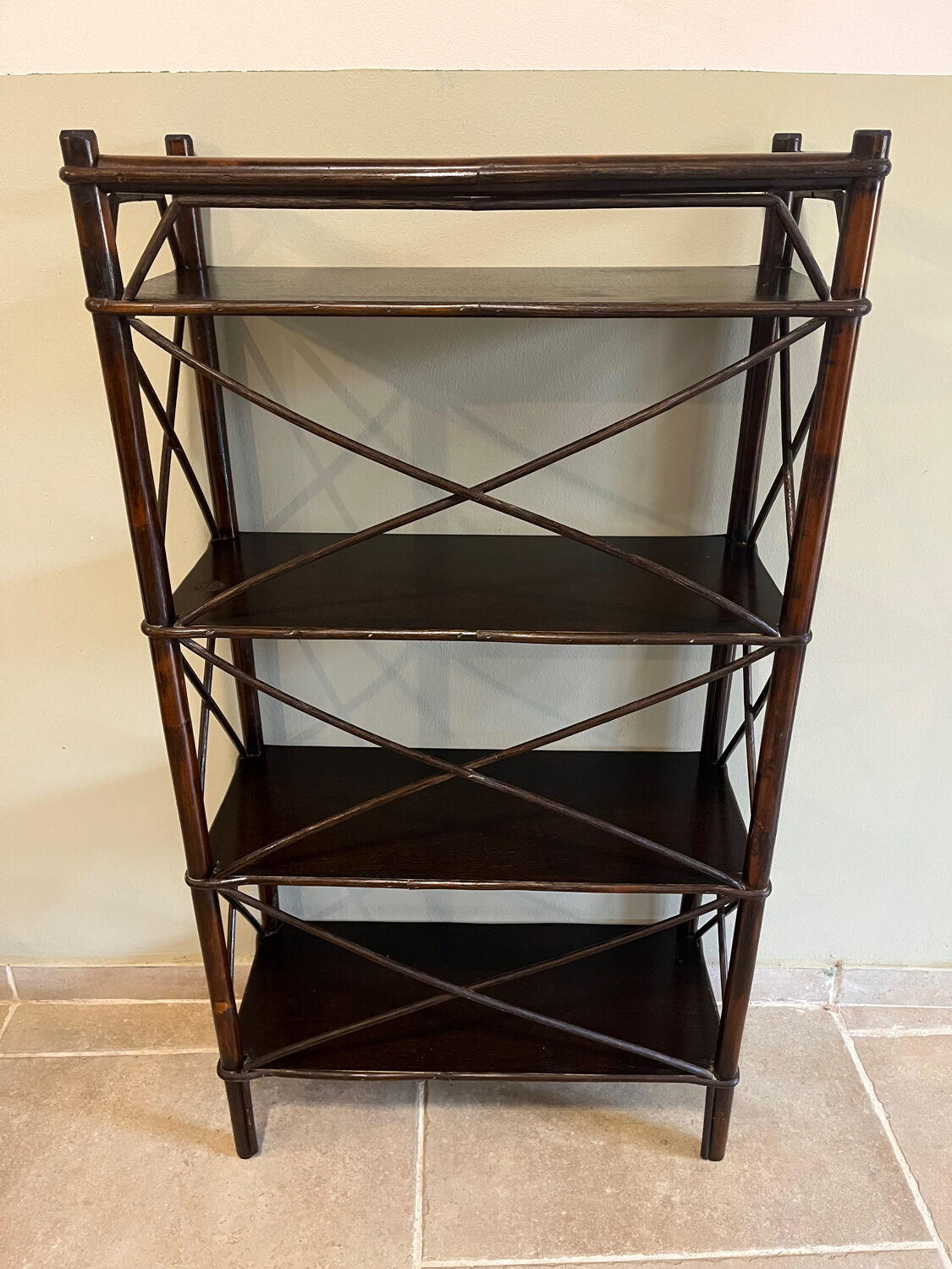 Vintage rattan shelf