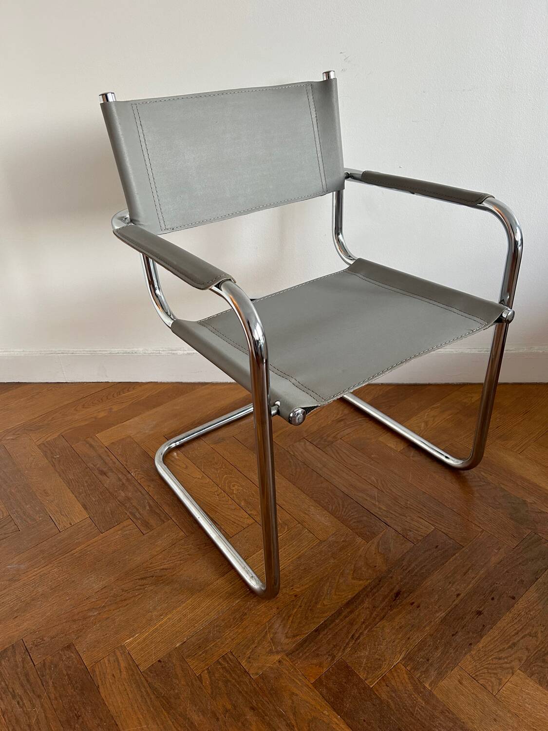 MG5 Grassi style chrome armchair