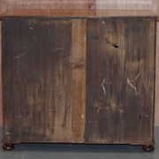 Victorian military commode in patinated walnut.