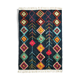 Berber carpet 190 x 290 cm blue colorful patterns