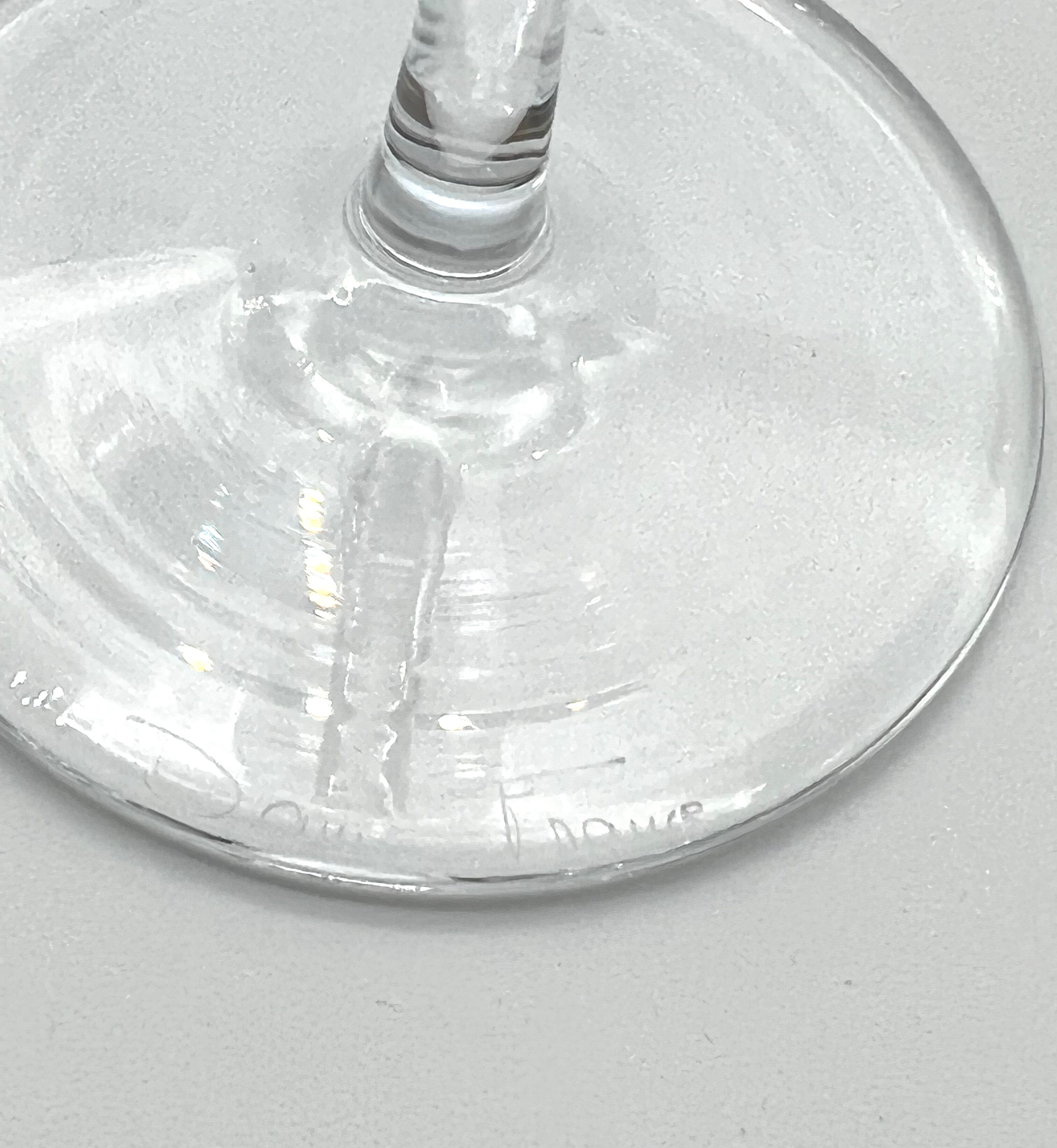 Set of 4 champagne flutes Daum cristal