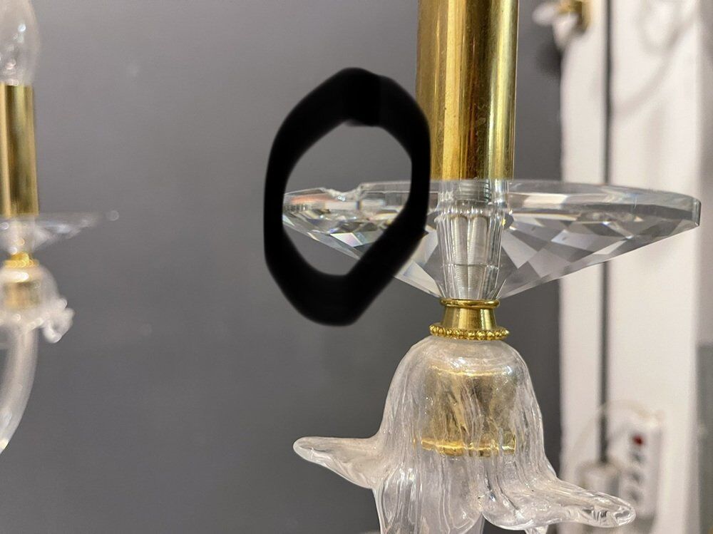 Lustre italien en verre de Murano
