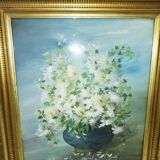 Table old bouquet of flowers frame dore